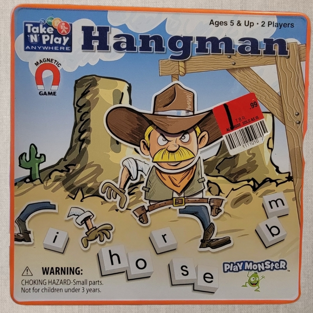 New Take N Play Anywhere Magnetic Hangman Game